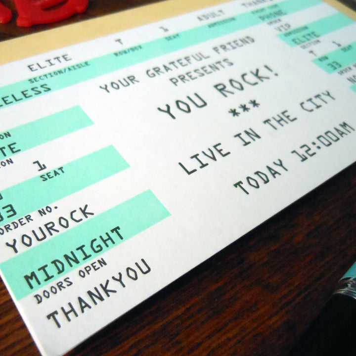 you rock concert ticket
