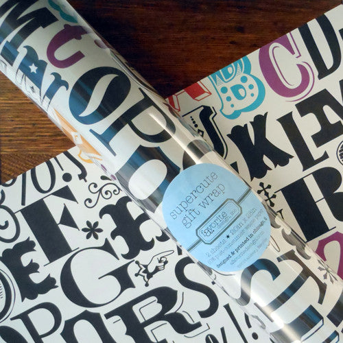 alphabet gift wrap