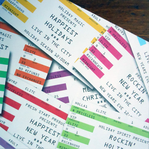 holiday rock ticket wrap roll