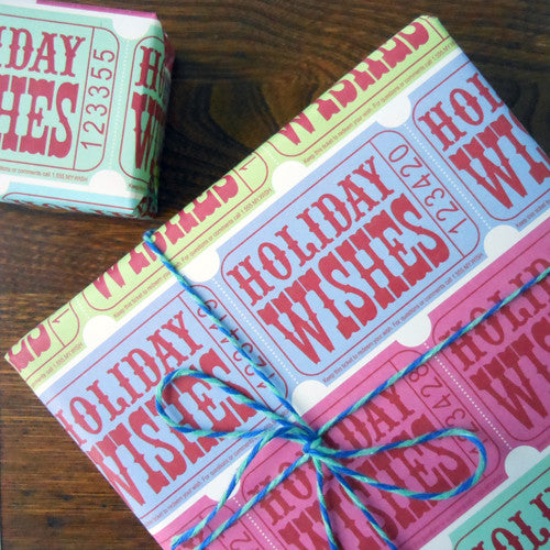 holiday ticket wrap roll