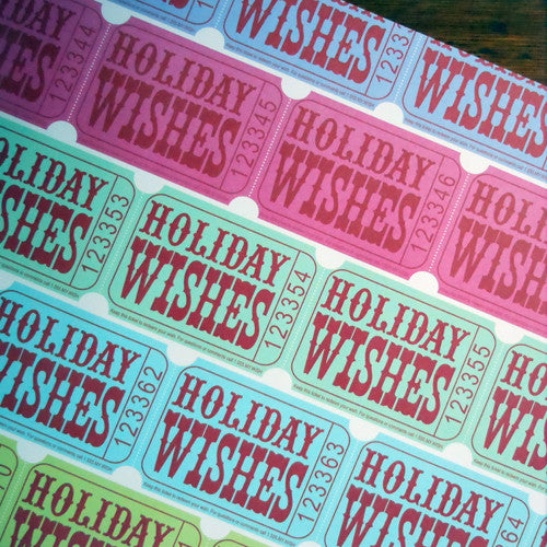 holiday ticket wrap roll