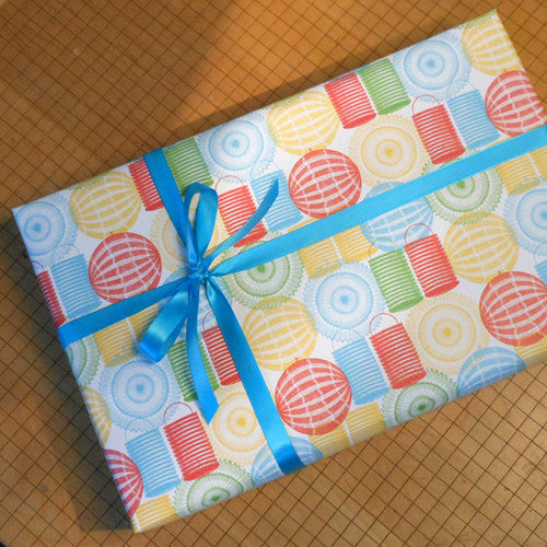 chinese lanterns gift wrap