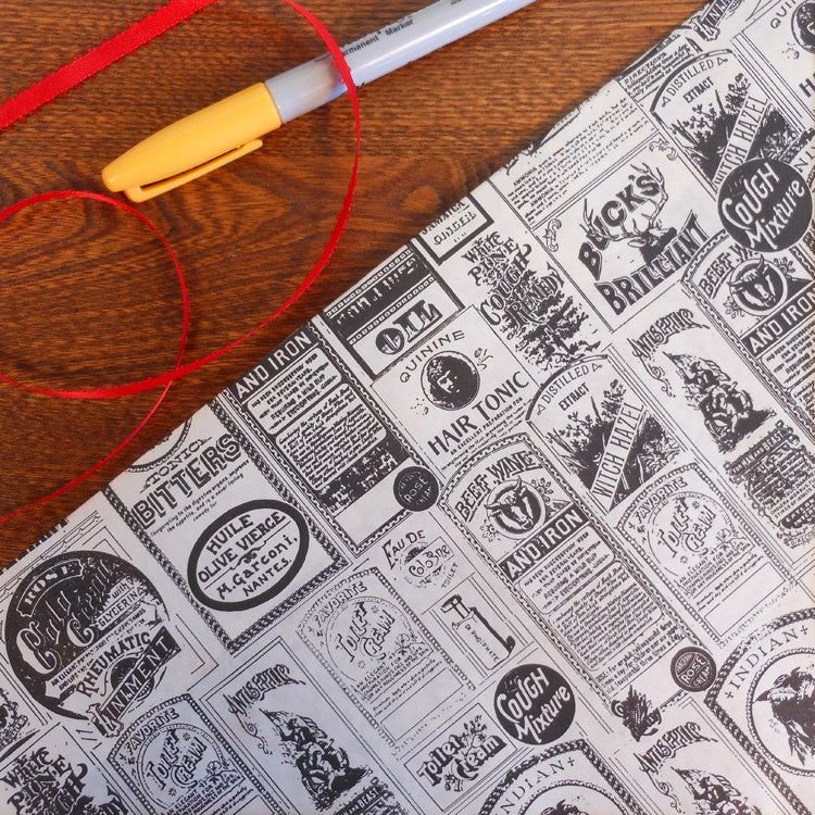 vintage bitters witch hazel advertisement gift wrap