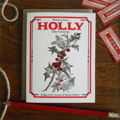 vintage holly seed pack