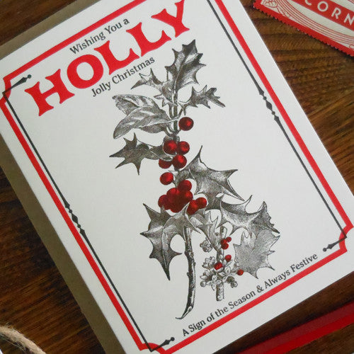 vintage holly seed pack
