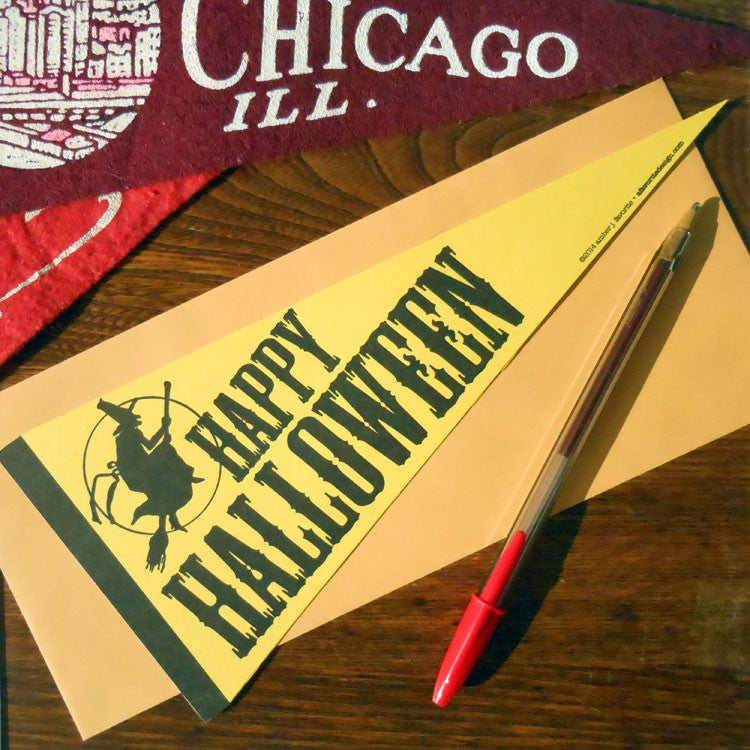 vintage halloween pennant