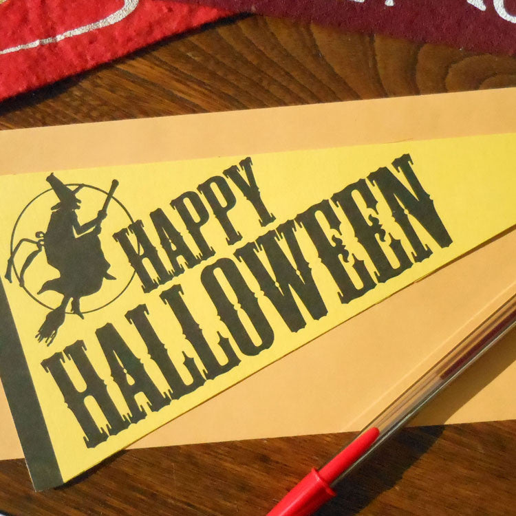 vintage halloween pennant