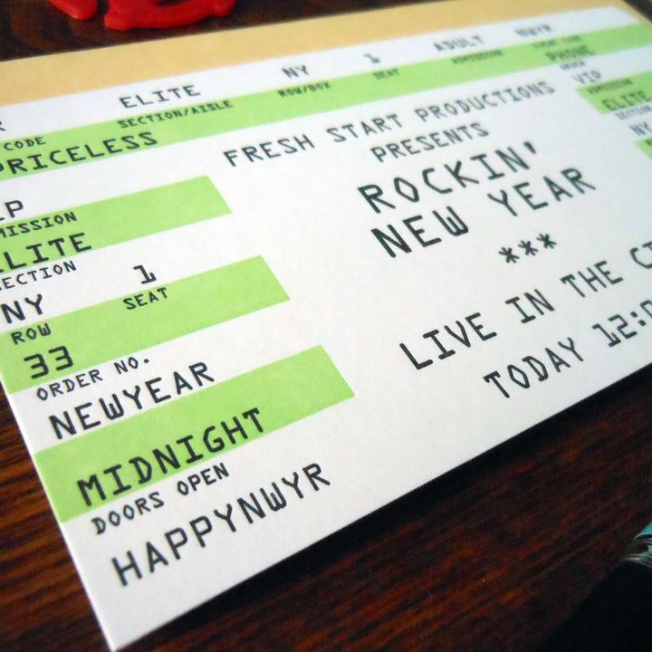 new year rock ticket