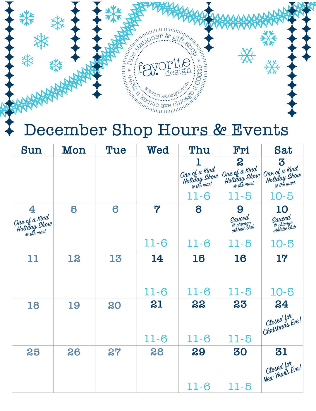 December events!