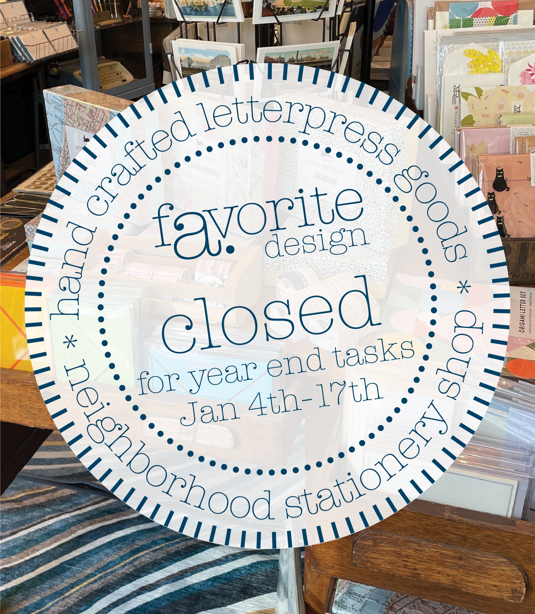 closed for year end tasks