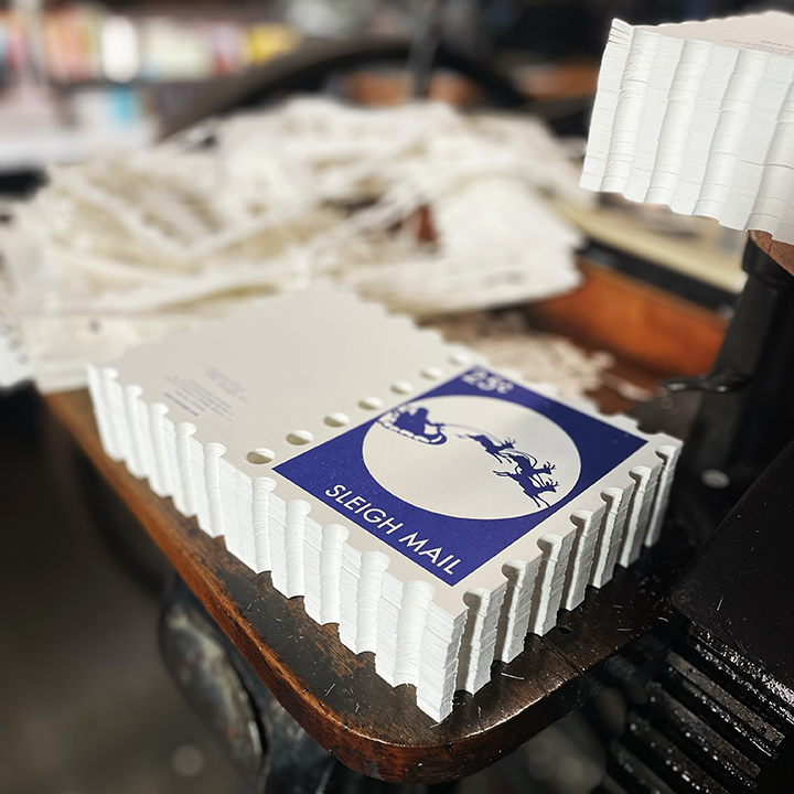 Sleigh Mail Stamp die cutting 