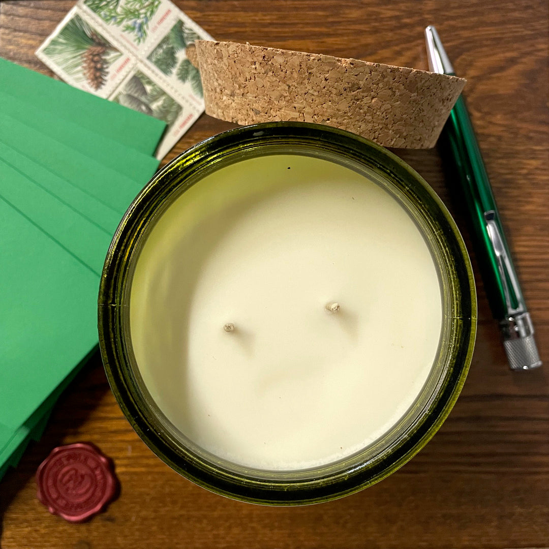 christmas cards soy candle