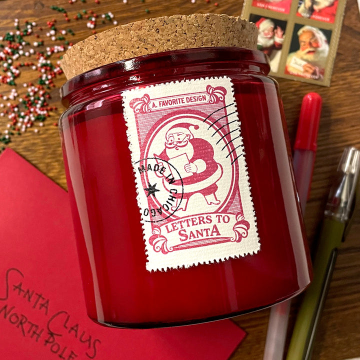 letters to santa soy candle