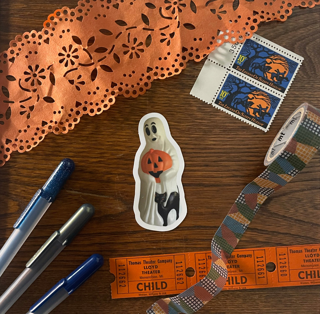 vintage ghost blowmold sticker