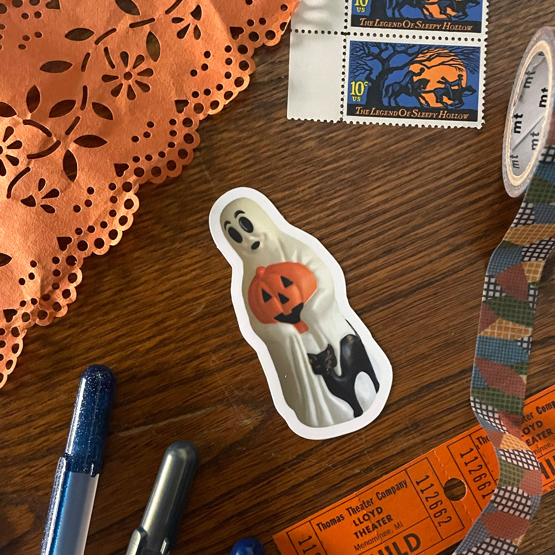 vintage ghost blowmold sticker
