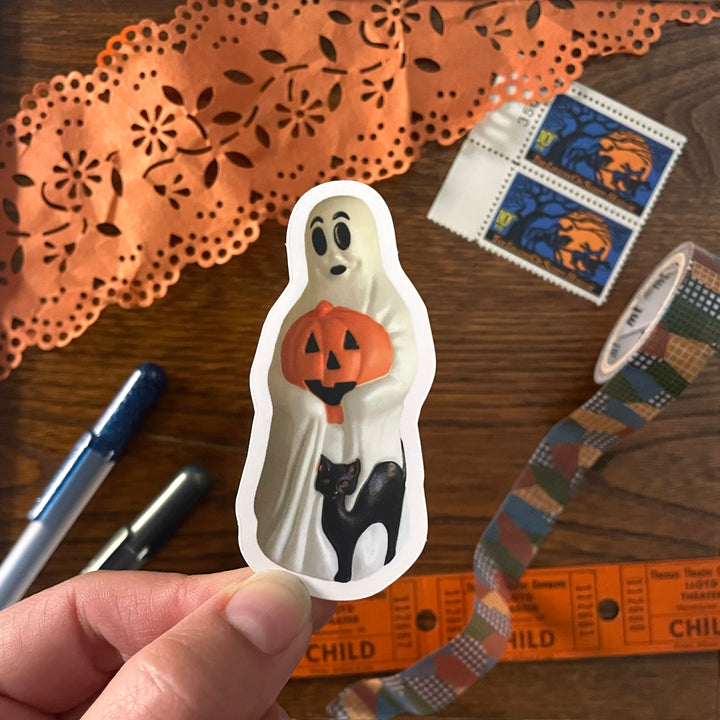 vintage ghost blowmold sticker