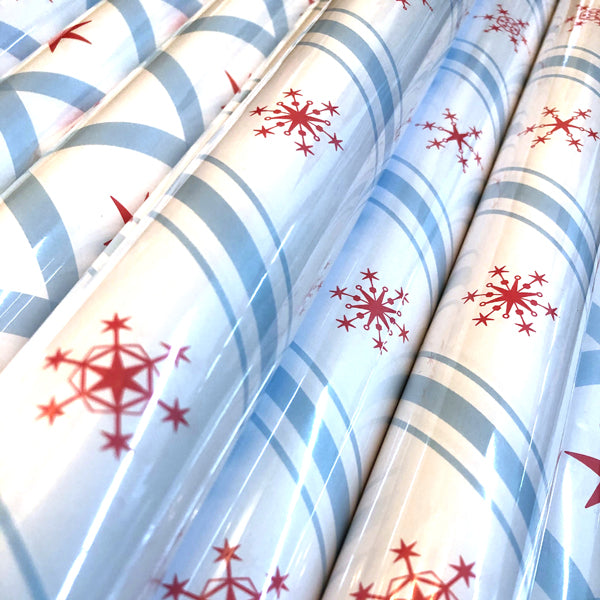 chicago snowflake gift wrap