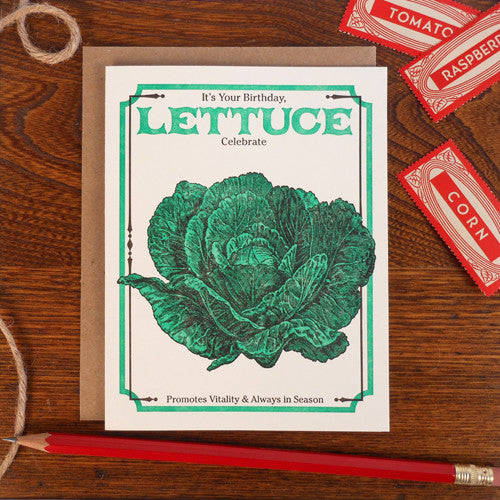 vintage lettuce seed pack