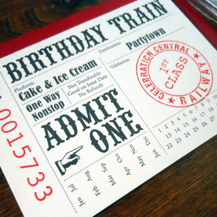 birthday train ticket