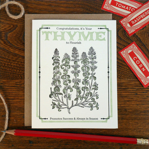 vintage thyme seed pack