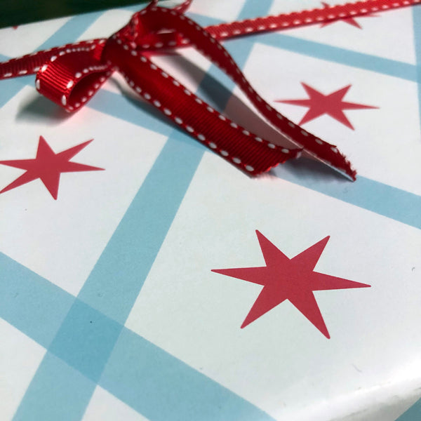 chicago argyle gift wrap