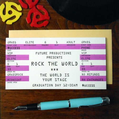 grad rock ticket – a. favorite design