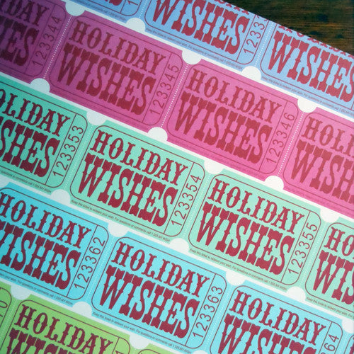 holiday ticket wrap roll