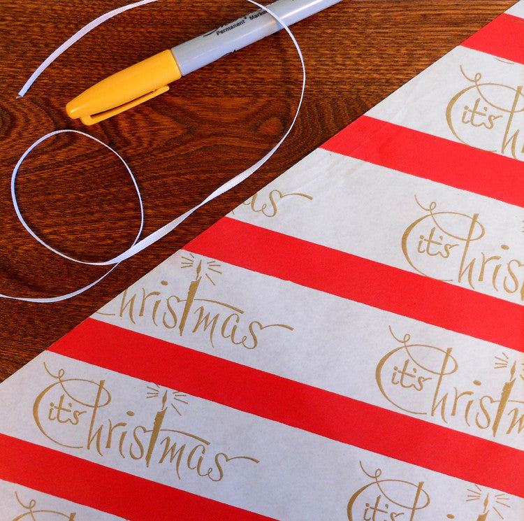 it's christmas script gift wrap