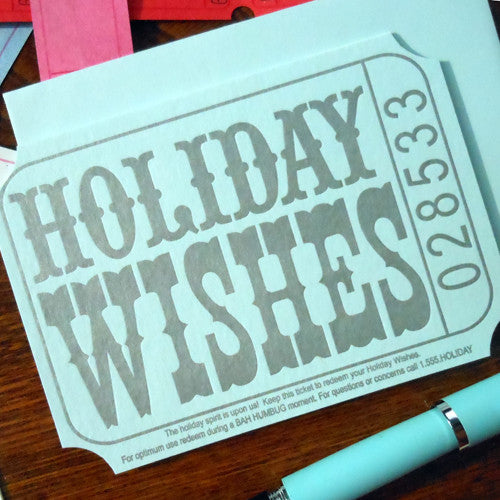 holiday wishes ticket 