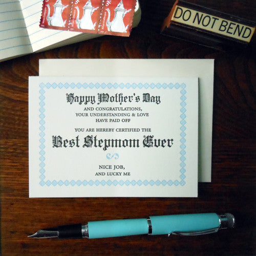 best stepmom ever certificate 