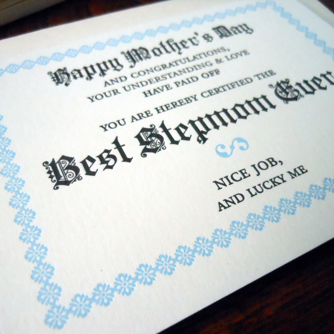 best stepmom ever certificate