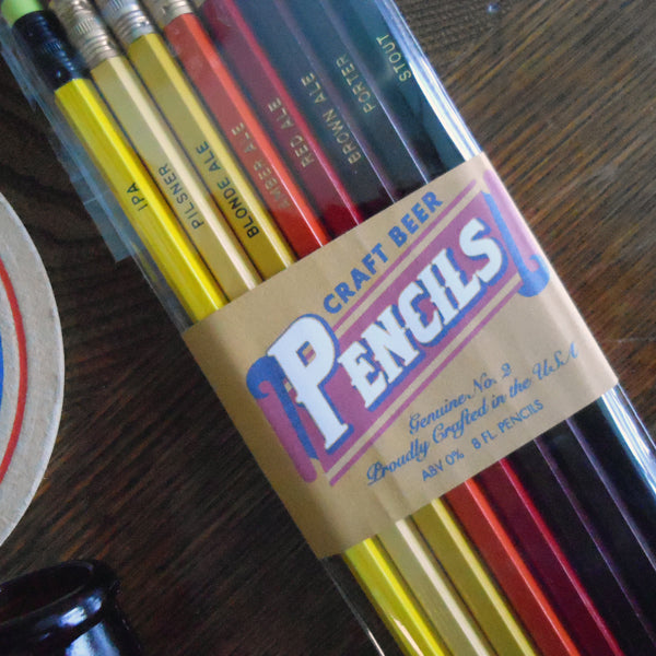 craft beer pencil set