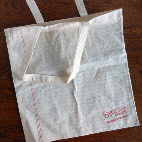 notebook paper tote