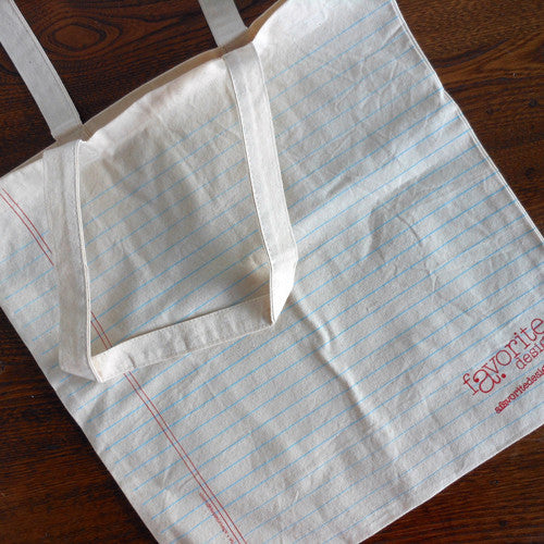 notebook paper tote